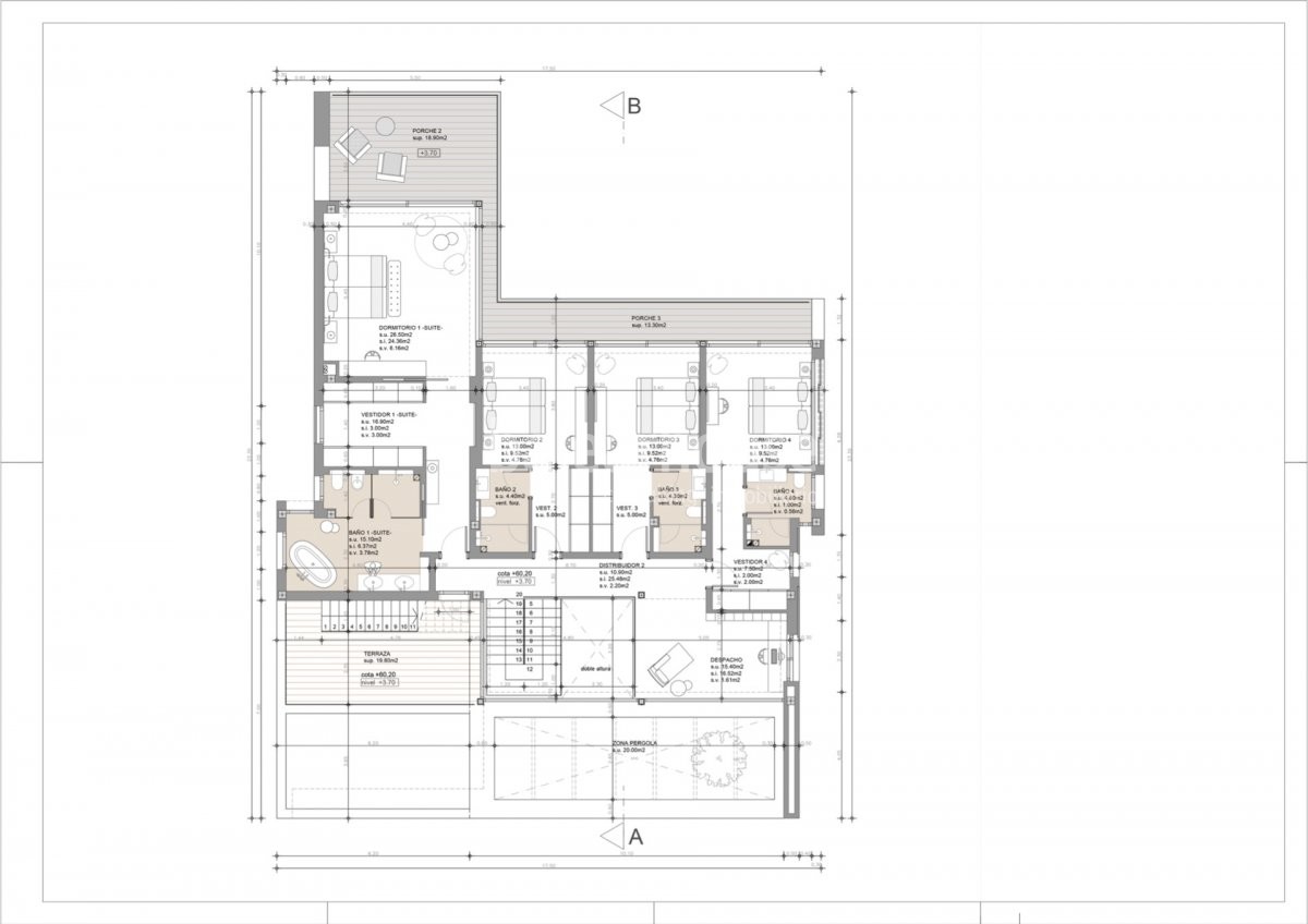 Nuevo proyecto de una magnífica vivienda transparente al paisaje y vistas al mar en Cala Vinyes.